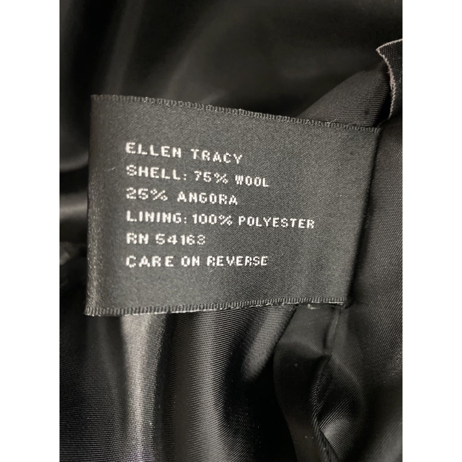 Ellen Tracy Ellen Tracy Black Wool Blend Collared 4 Button Overcoat Jacket Pockets Size 6 Womens Long Coat Black Wool Blend Overcoat Ellen Tracy Size M / US 6-8 / IT 42-44 - 6 Thumbnail