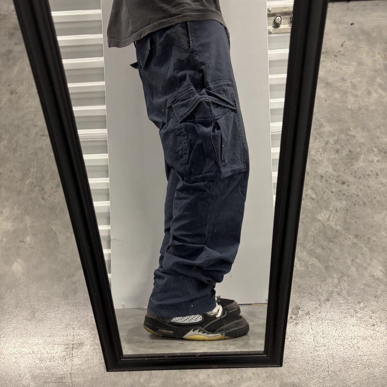 Japanese Brand × Vintage Crazy Vintage Y2K/2000s Navy Blue Streetwear Skater Cargo Pants! Size US 38 / EU 54 - 2 Thumbnail