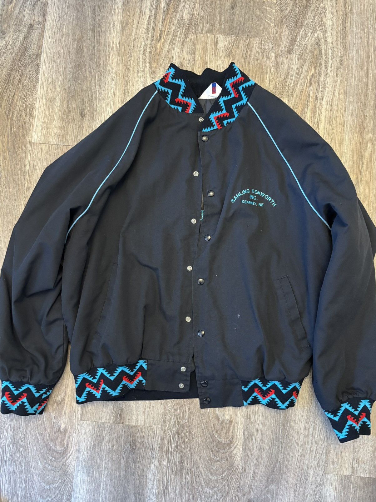 Other Aztec Collar Black Bomber Jacket Size US XXL / EU 58 / 5 - 2 Thumbnail