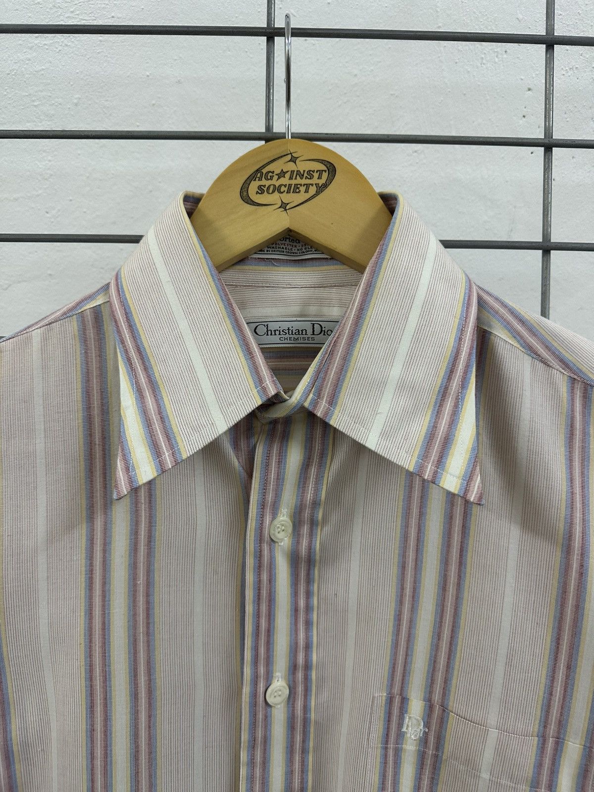 Dior Rare And Beautiful Christian Dior Chemises Pink Stripe Shirt Size US L / EU 52-54 / 3 - 4 Thumbnail