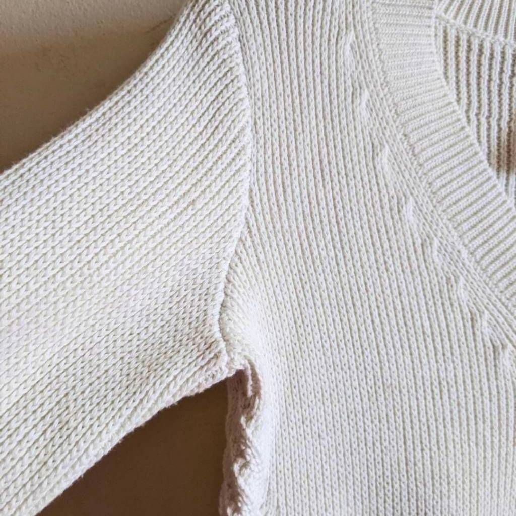 Athleta Athleta Women’s XXS Dove White Chunky Knit Pullover Sweater Size XXS / US 00 / IT 34 - 7 Thumbnail
