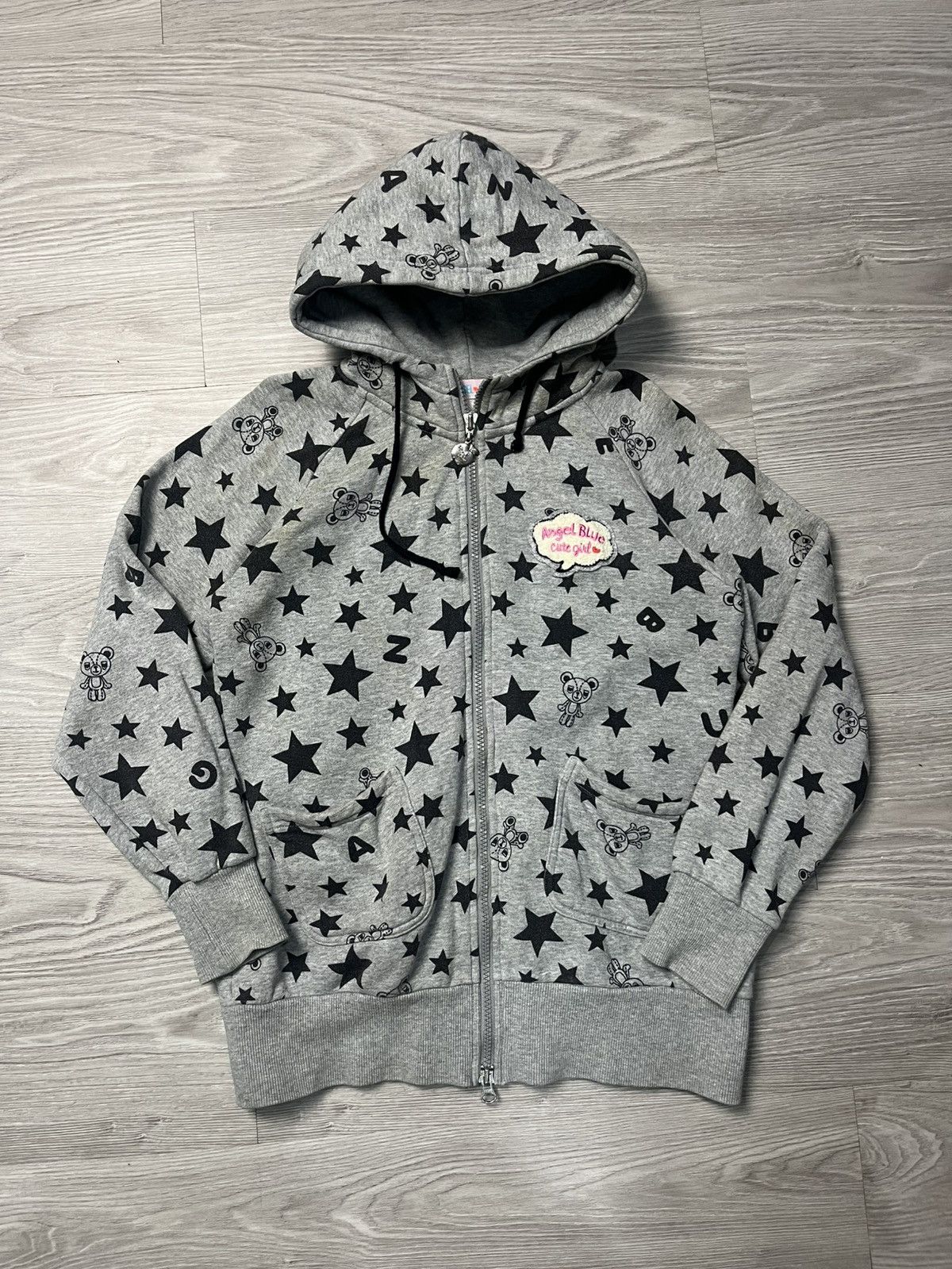 Angel Blue 2000s Angel Blue All Over Printed Y2k Hoodie Size M / US 6-8 / IT 42-44 - 1 Thumbnail