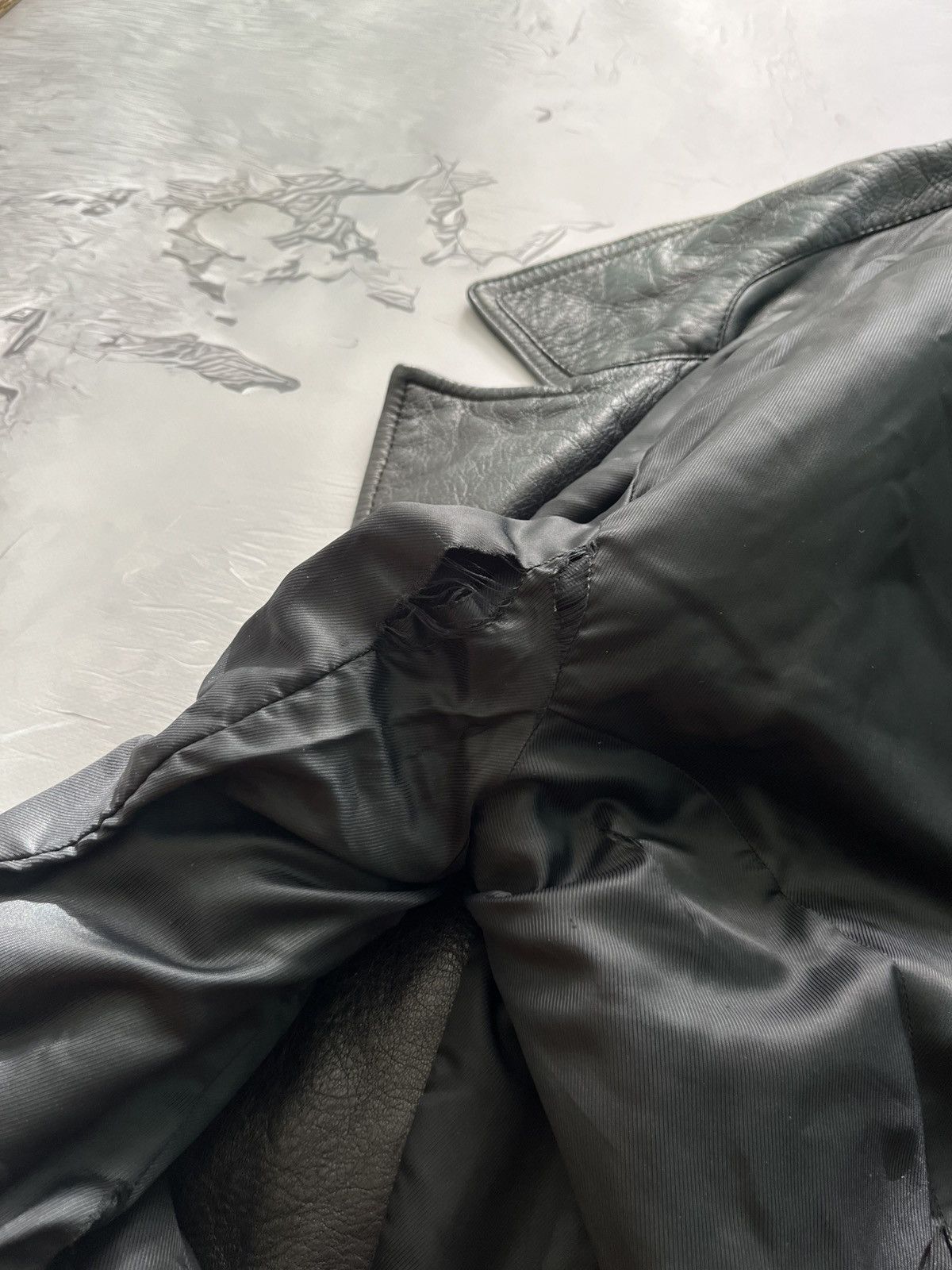 Balenciaga Balenciaga Vintage Leather Moto Jacket Luxury Black Size XS / US 0-2 / IT 36-38 - 16 Thumbnail