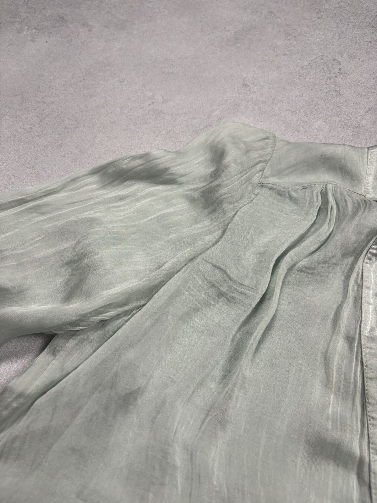Other La Fée Maraboutée Italian Silk Sheer Blouse Sage Green 40 Size M / US 6-8 / IT 42-44 - 13 Thumbnail