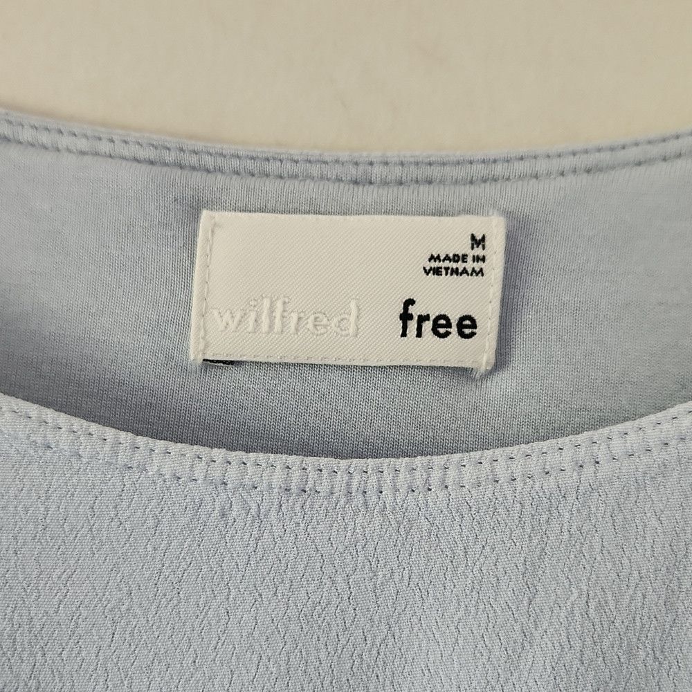 Aritzia ARITZIA | WILFRED blouse Top Short Sleeve In Baby Blue Sz M Size M / US 6-8 / IT 42-44 - 3 Thumbnail