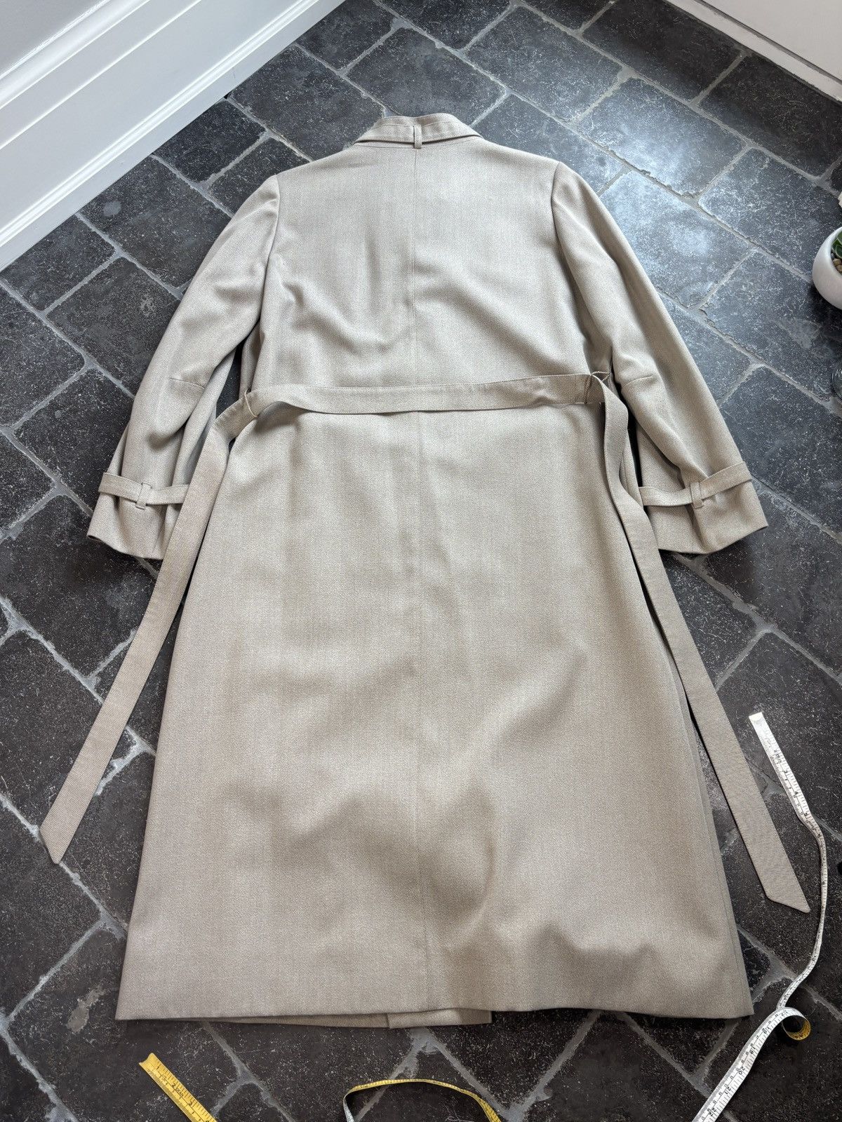 Vintage Vintage Aquascutum Coat Belted Jacket Full Length Trench 90s Size M / US 6-8 / IT 42-44 - 9 Thumbnail