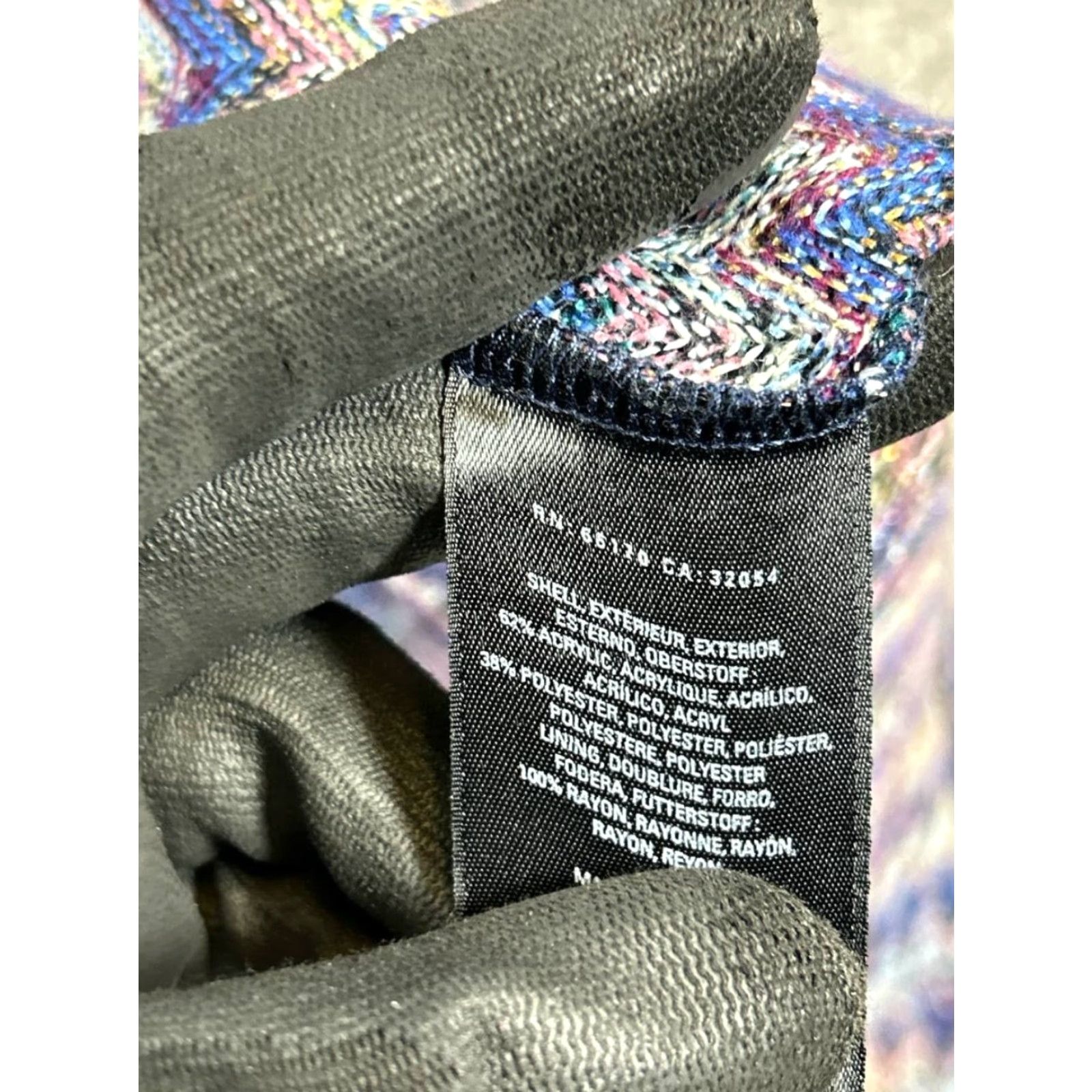Vintage Maeve Dress Womens Small Purple Gray Yellow Knit Blouson V-Neck Sleeveless Knee Length Casual Everyday Shaped Size S / US 4 / IT 40 - 4 Thumbnail