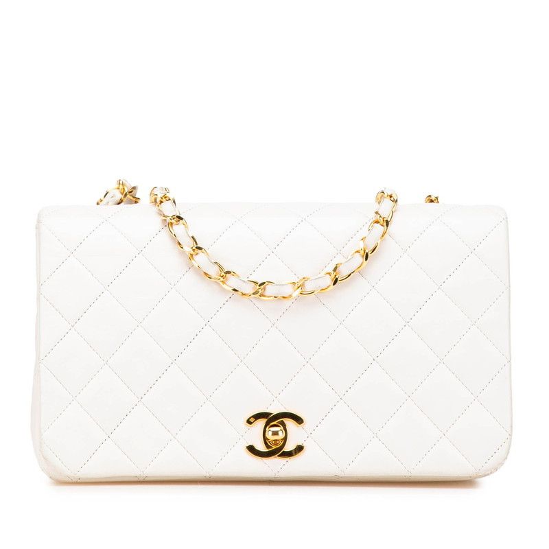 Chanel Chanel Matelasse 23 Full Flap Lambskin Shoulder Bag Leather Shoulder Bag in White, Women's