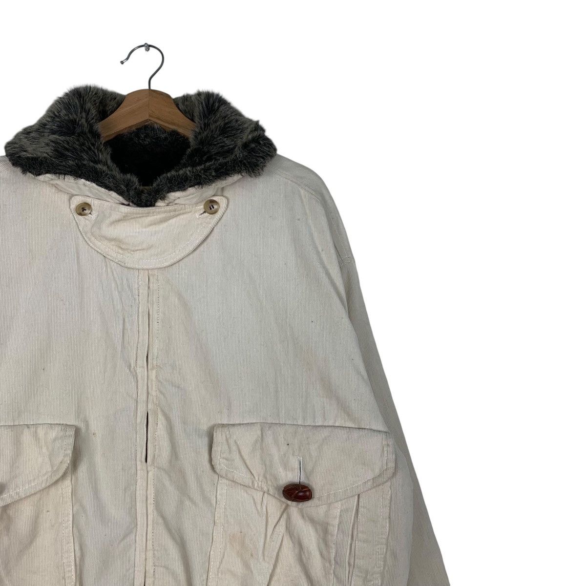 Japanese Brand VARORAV Neck Fur Zipper Cropped Jacket #1245-C56 Size M / US 6-8 / IT 42-44 - 5 Thumbnail