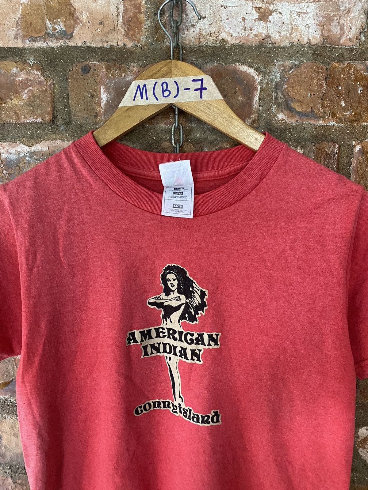 Vintage 1990s Naked Native American Indian Girl tee FOTL Size S / US 4 / IT 40 - 3 Thumbnail