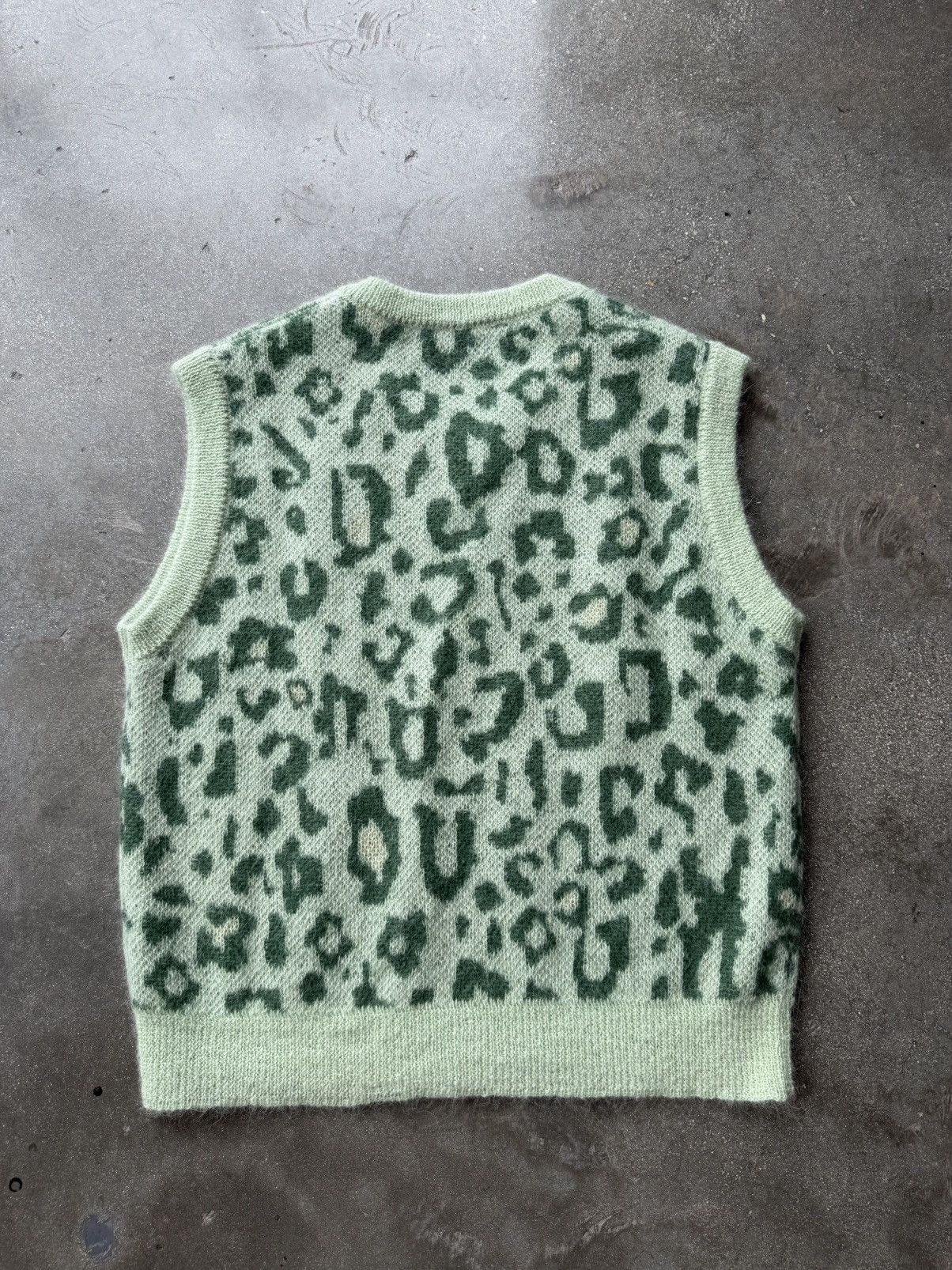 Golf le Fleur Golf Le Fleur Mint green Digi Leopard mohair sweater vest Size US XS / EU 42 / 0 - 2 Thumbnail