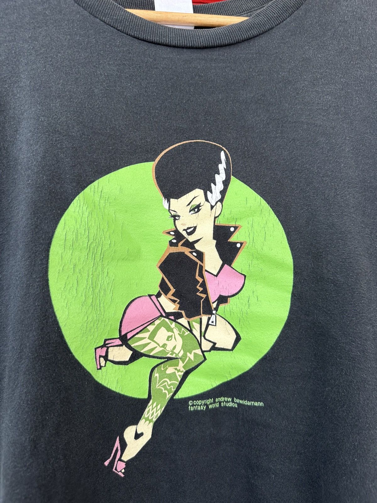 Vintage Vintage 90s Andrew Bawidamann Fantasy World Studios Art Tee Size US XL / EU 56 / 4 - 2 Thumbnail