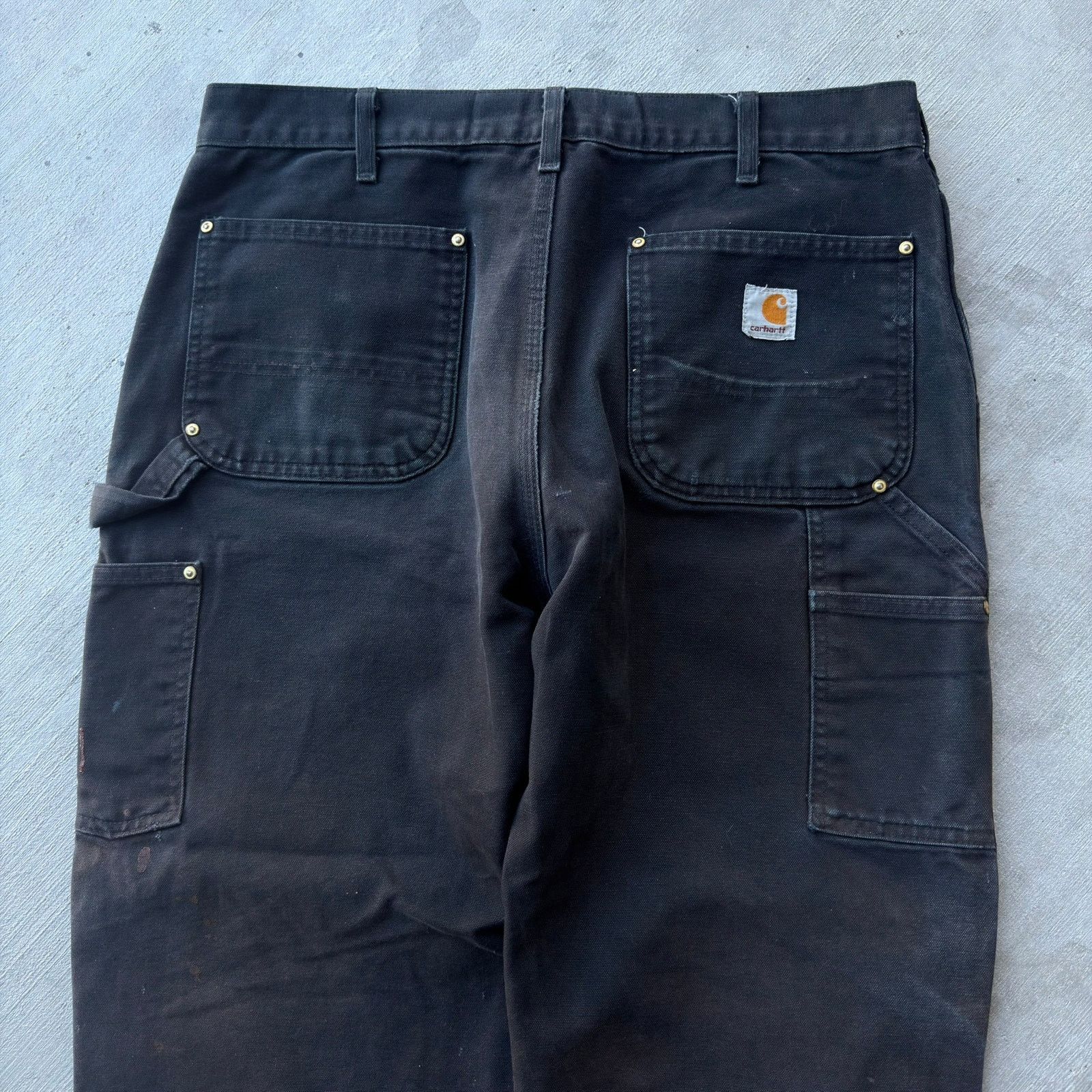 Carhartt × Vintage Carhartt black double knee work wear carpenter pants Size US 35 - 5 Thumbnail