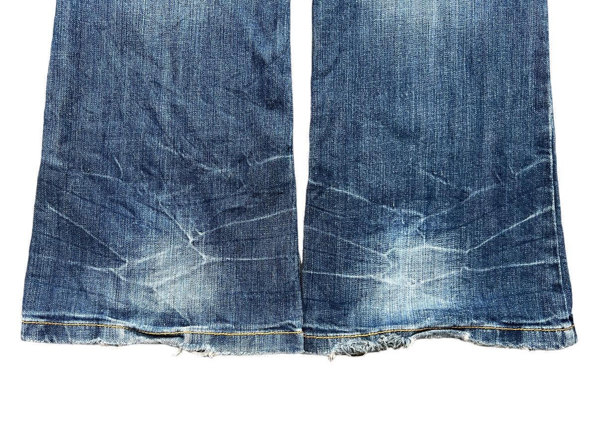 Japanese Brand Flare Copper Smith Distressed Wideleg Denim Jeans 32x33 Size US 32 / EU 48 - 5 Thumbnail