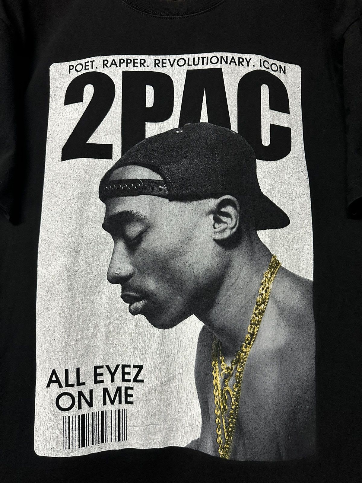 Band Tees × Rap Tees × Vintage Vintage Late 90s Tupac Rapper All Eyez On Me Faded Tee Size US L / EU 52-54 / 3 - 2 Thumbnail
