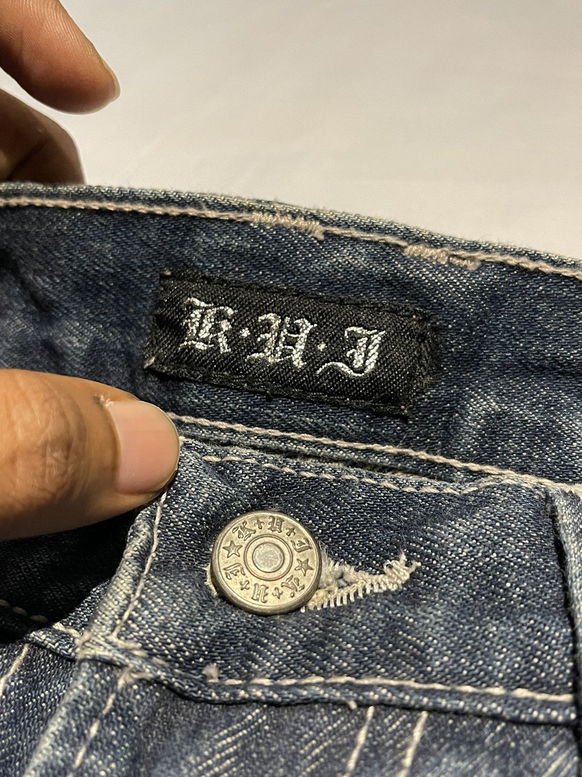 Japanese Brand × Jean CUSTOM FLARED JEAN JAPANESEBRAND DISTRESSED DENIM PANT W30 Size US 30 / EU 46 - 8 Thumbnail