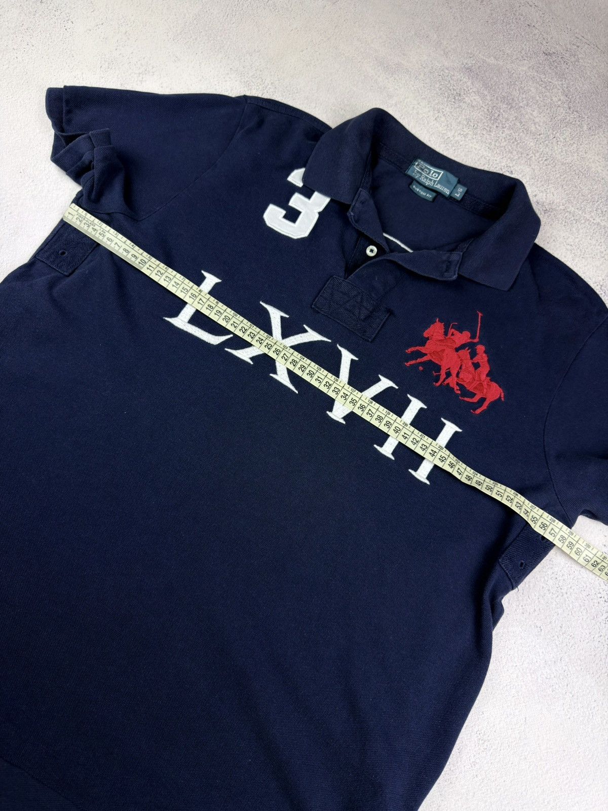Polo Ralph Lauren Polo Ralph Lauren Big Pony Polo Shirt Navy Men's L Custom Size US L / EU 52-54 / 3 - 11 Thumbnail
