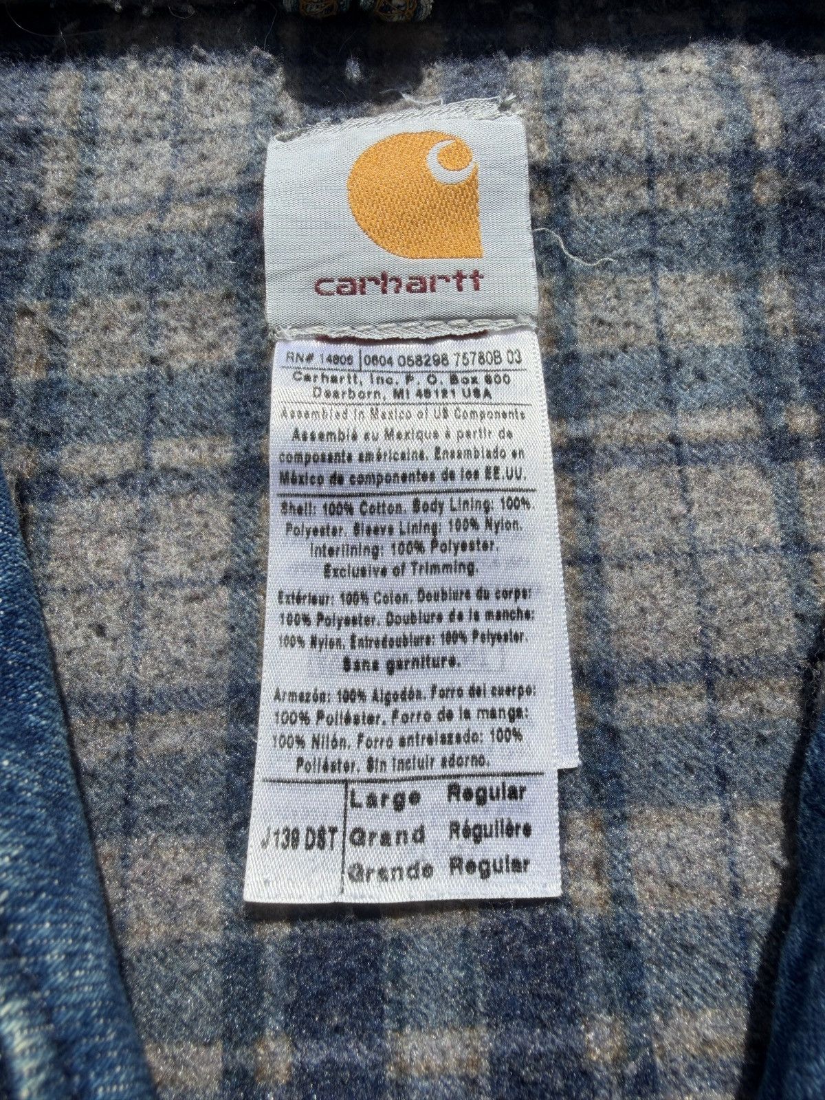 Carhartt Vintage Carhartt J139 DST L Size US L / EU 52-54 / 3 - 9 Thumbnail