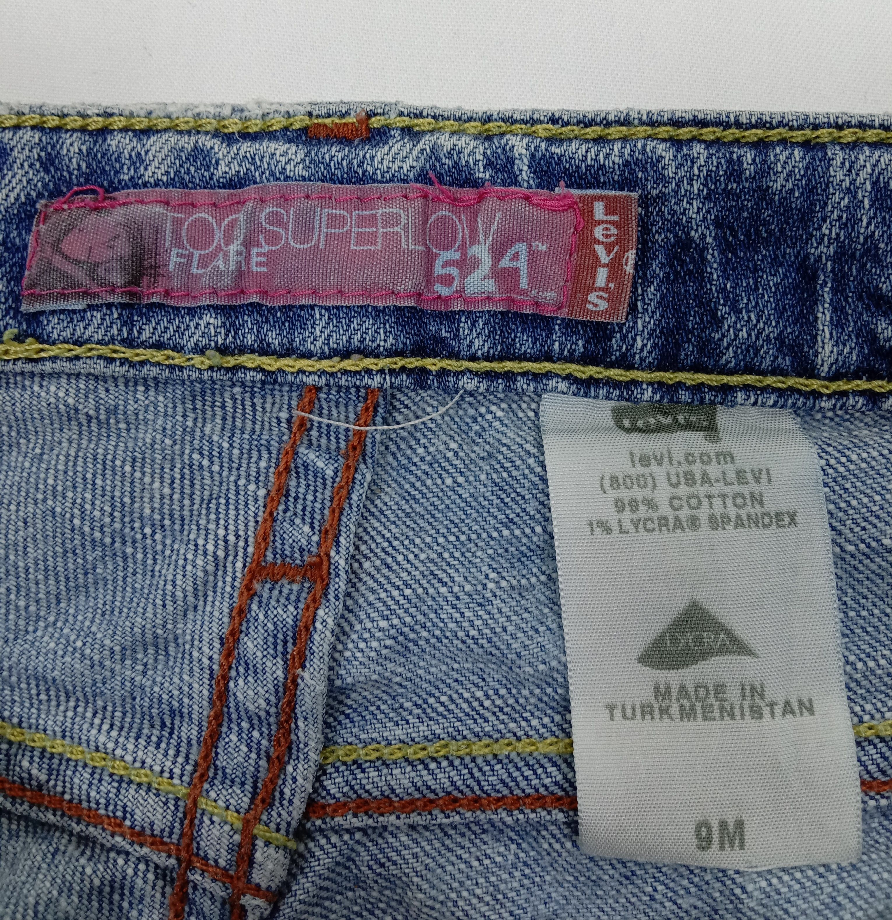 Levi's Vintage Levi's 524 Flare Jeans Light Wash Denim Size 31" - 12 Thumbnail