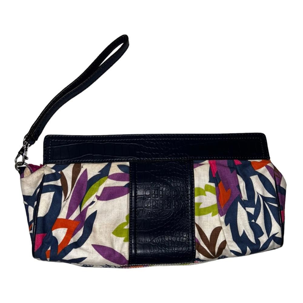 Designer Dana Buchman l Floral Linen Wristlet Clutch Size ONE SIZE - 1 Thumbnail