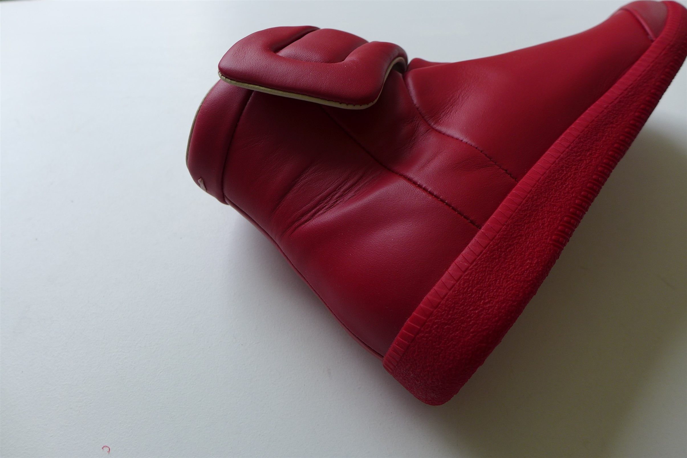 Maison Margiela Margiela Future High Sneakers - Red Leather Size US 8 / EU 41 - 5 Thumbnail