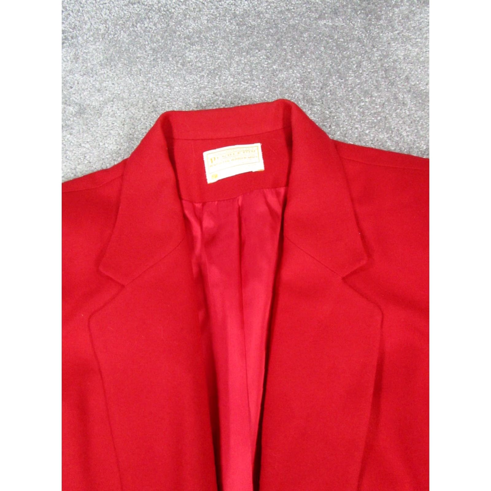 Pendleton Pendleton Womens Blazer Jacket Red Wool 16 42 Chest One-Button Sports Coat Size XXL / US 16-18 / IT 52-54 - 2 Thumbnail