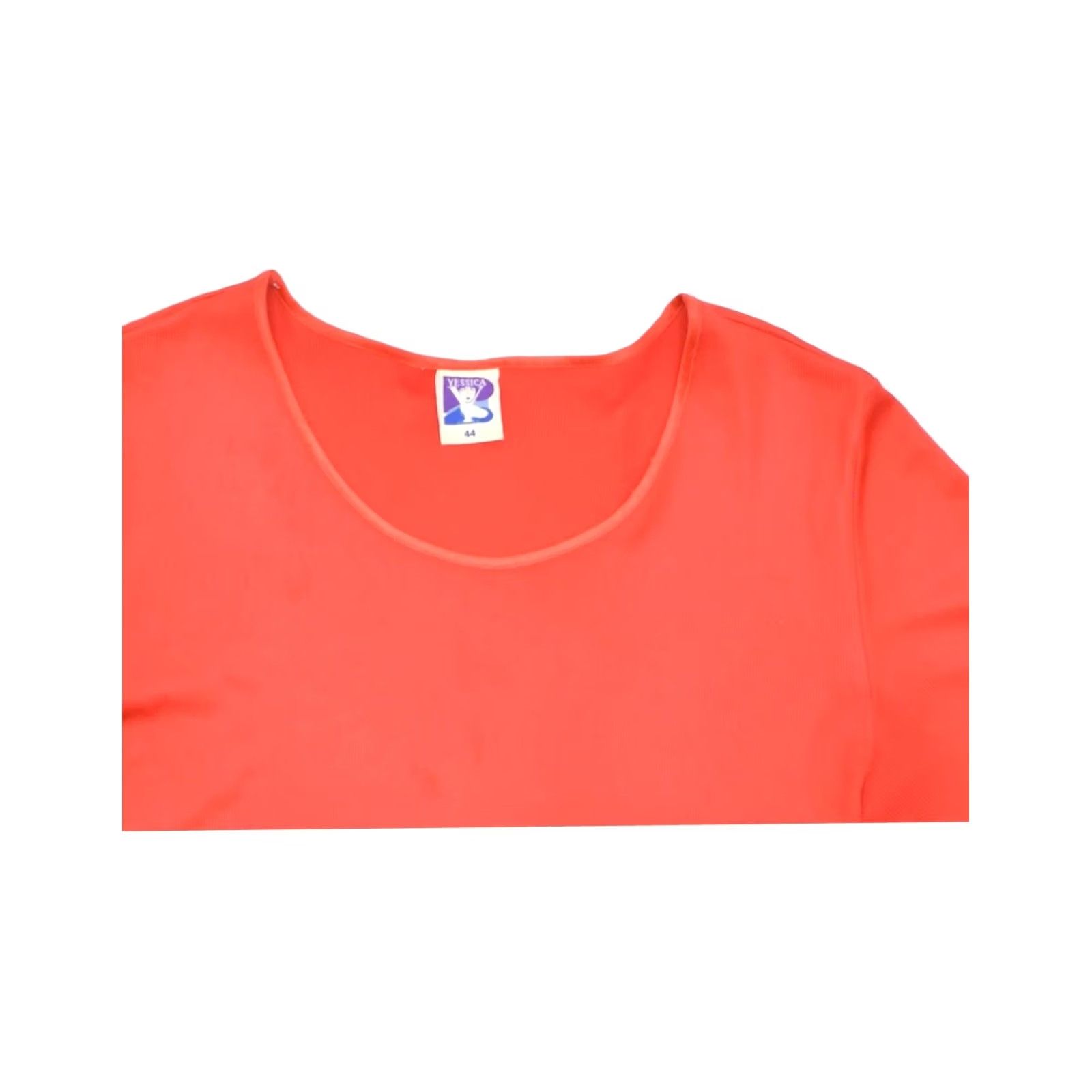 Vintage YESSICA Womens Red Oversized Top Long Sleeve Polyester Large EU 44 Size L / US 10 / IT 46 - 3 Thumbnail