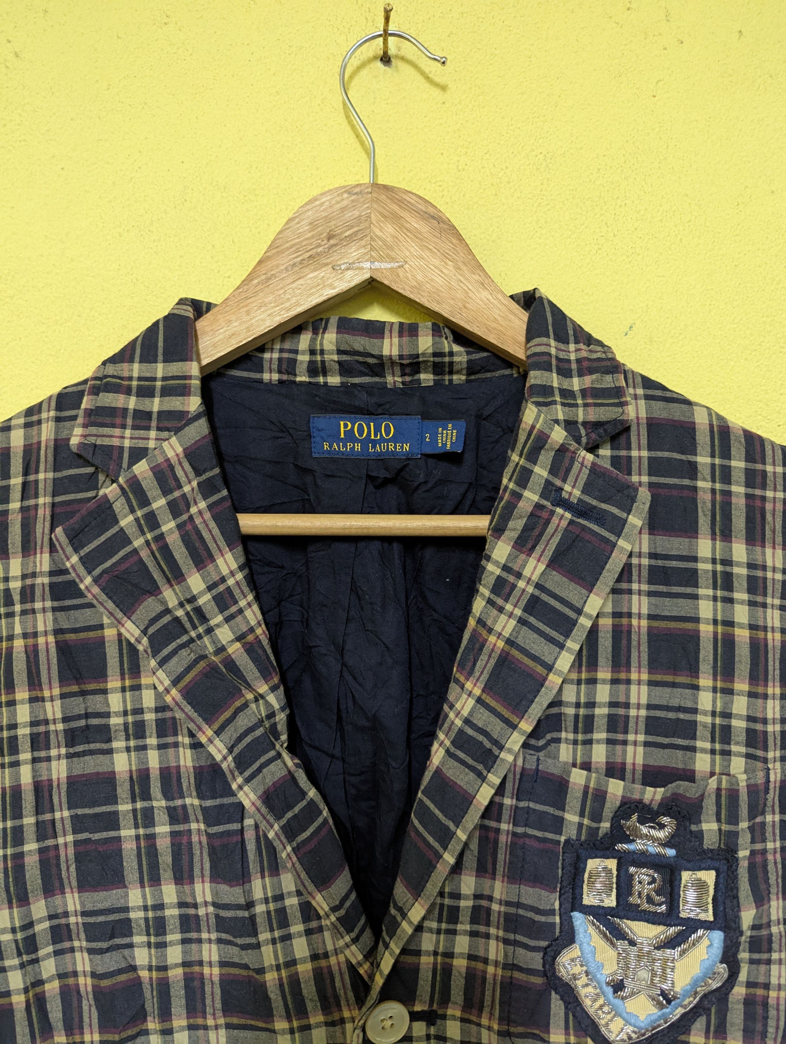 Polo Ralph Lauren Polo Ralph Lauren Blazer Navy Plaid Crest Lined Size XS / US 0-2 / IT 36-38 - 3 Thumbnail