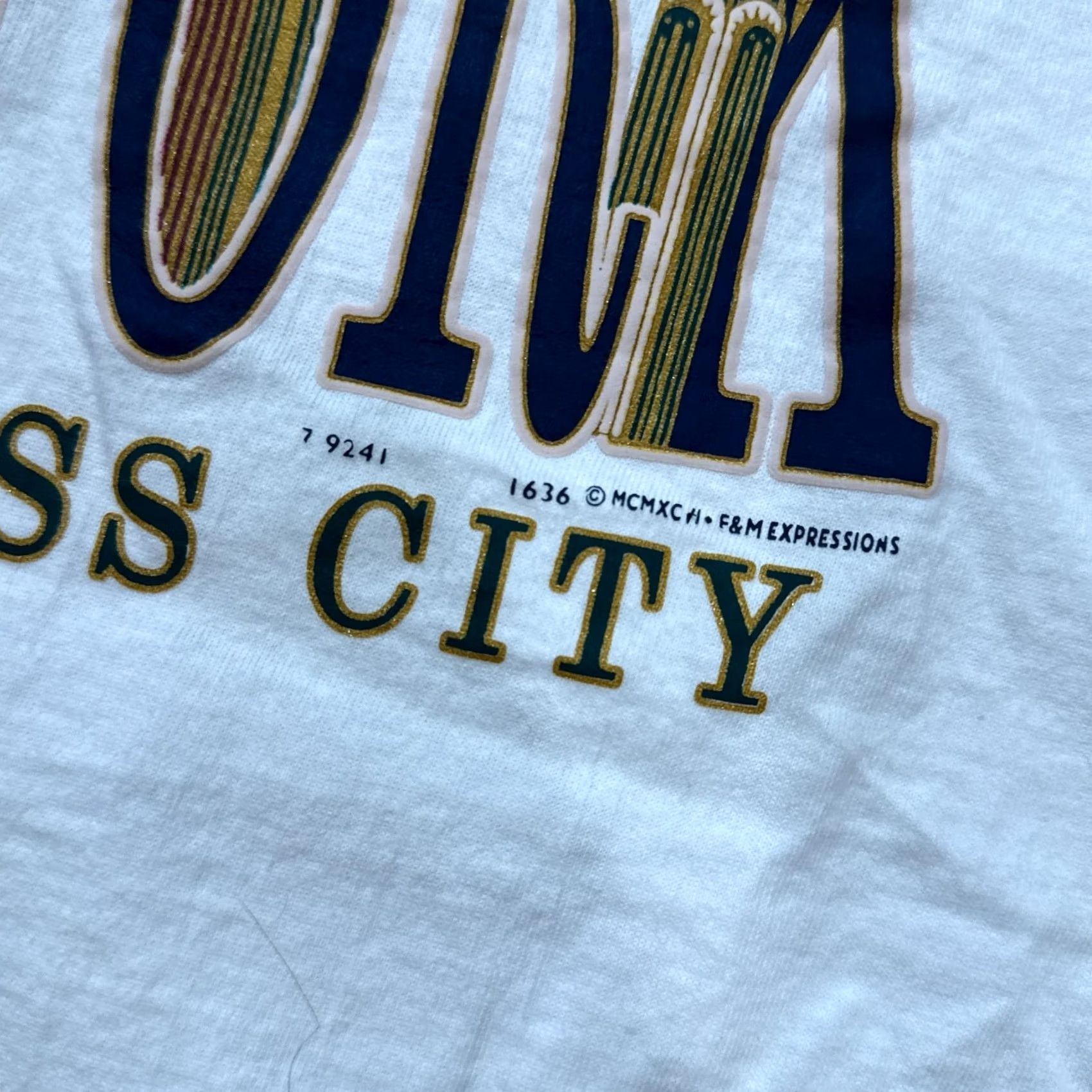 Vintage New York Shirt Mens L White Graphic Print World Class City 1990s, Men's — image 3 of 6