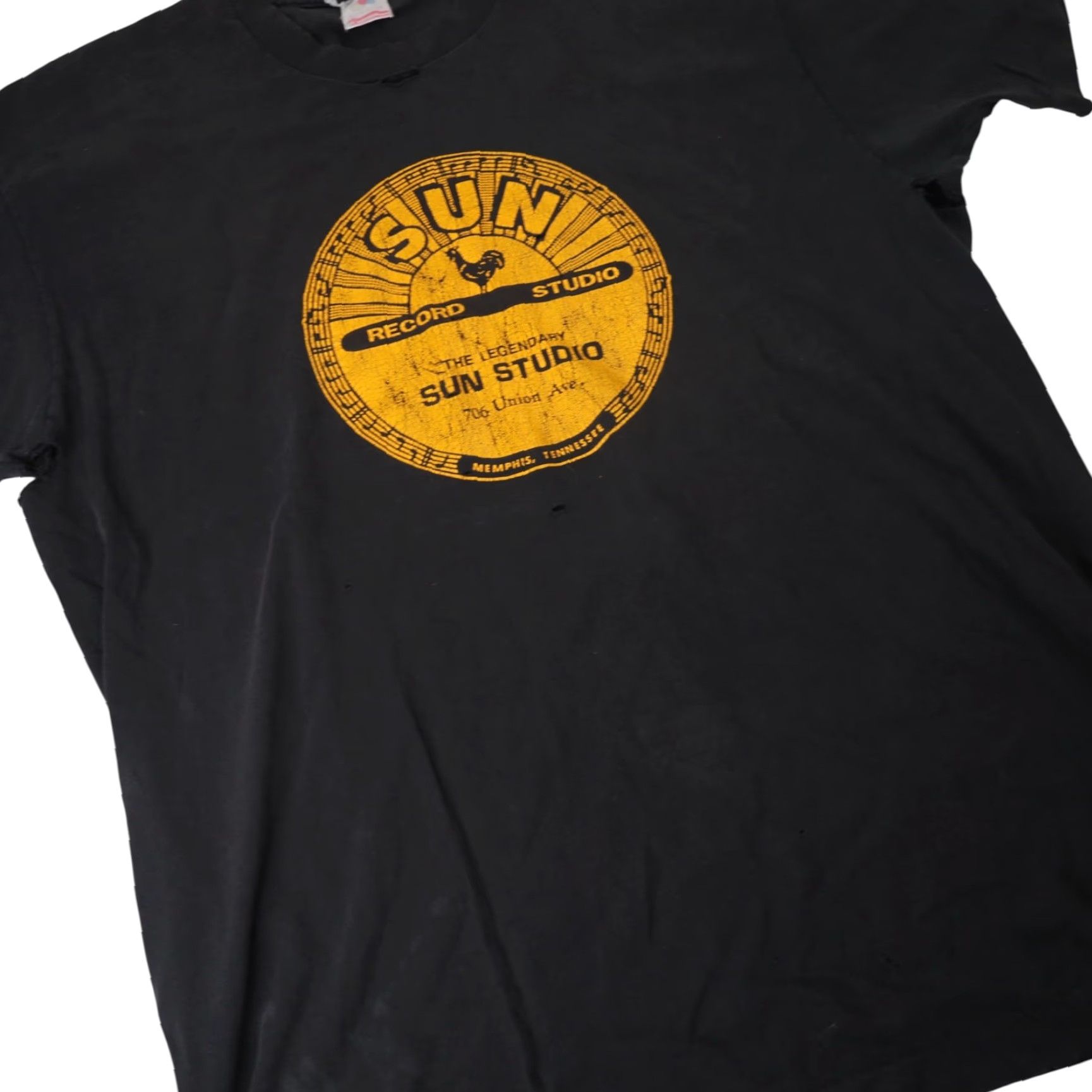 Vintage VINTAGE Distressed Sun Studio Graphic T Shirt Men's XL Black Sun Studio Graphic Tee Size US XL / EU 56 / 4 - 3 Thumbnail