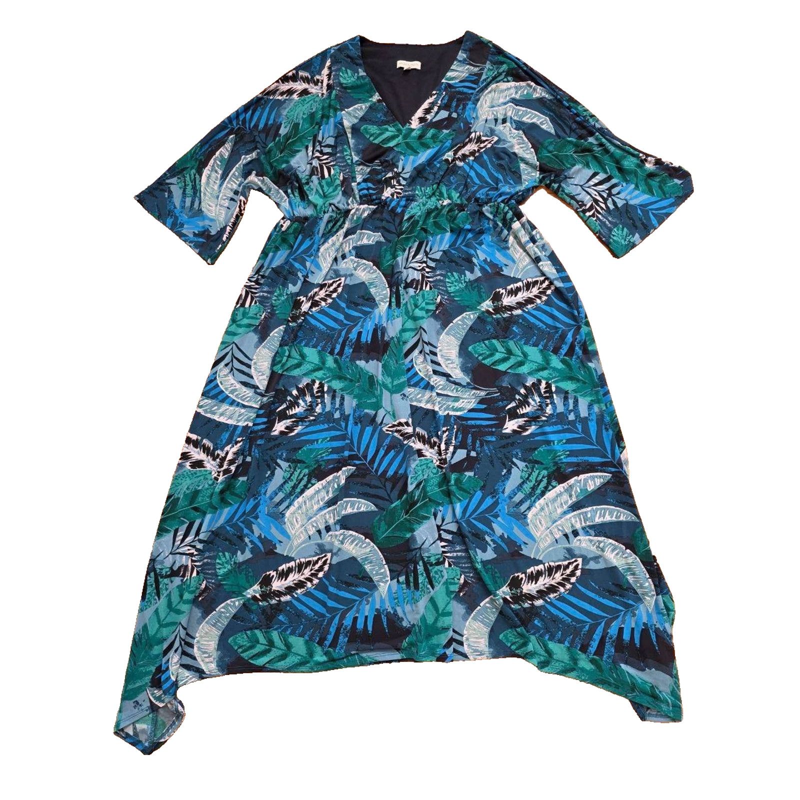 &Daughter Monsoon Sandra Palm Midi Dress Multi X-Large A001280 Size XL / US 12-14 / IT 48-50 - 2 Thumbnail