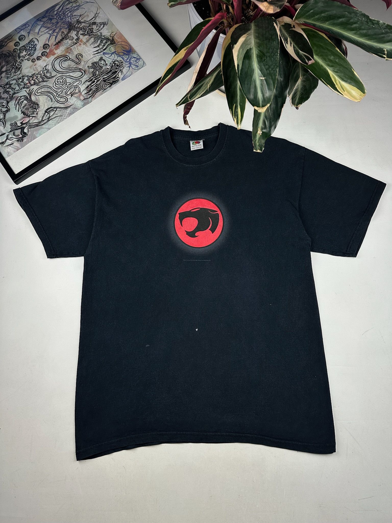 Gildan Vintage Thunder Cats Logo Cartoon Graphic T Shirt Black Size US L / EU 52-54 / 3 - 1 Thumbnail