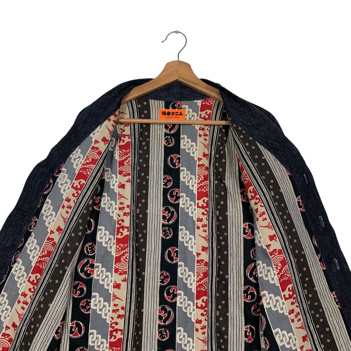 Japan Rags SAKAMOTO DENIM Blue Indigo Button Jacket #2580-C116 Size US S / EU 44-46 / 1 - 12 Thumbnail