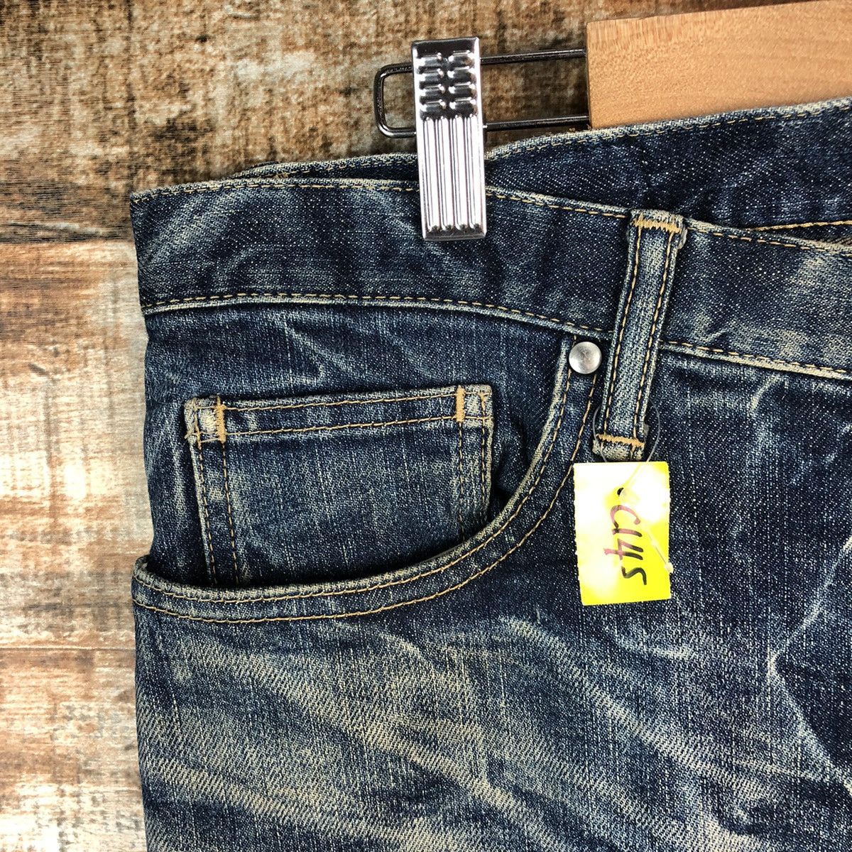 Tornado Mart DL Tornado Mart Blue Distressed Denim Pants #C145 Size US 33 - 7 Thumbnail