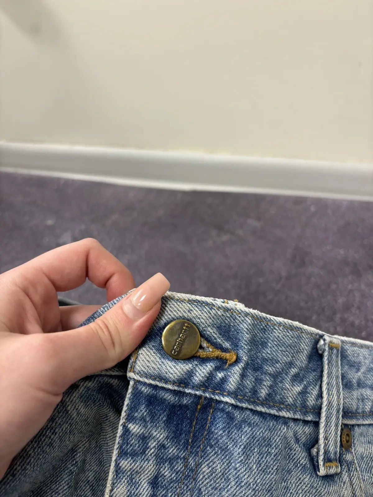 Carhartt × Vintage Vintage Carhartt Relaxed Fit Light Blue Hype Denim Jeans Size US 38 / EU 54 - 9 Thumbnail