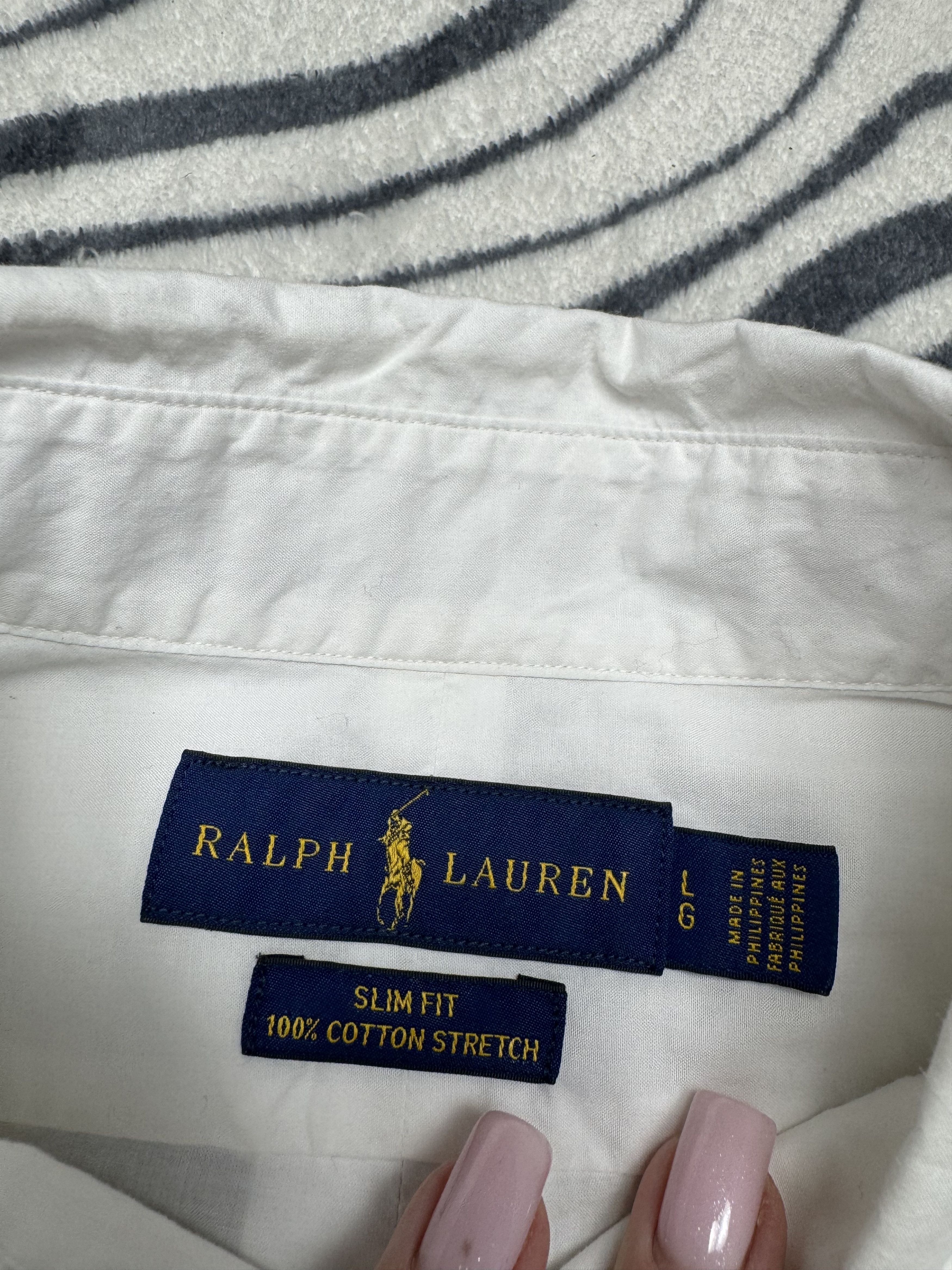 Polo Ralph Lauren Polo Ralph Lauren Mens Long Sleeve White Shirt Slim Fit Size US L / EU 52-54 / 3 - 4 Thumbnail