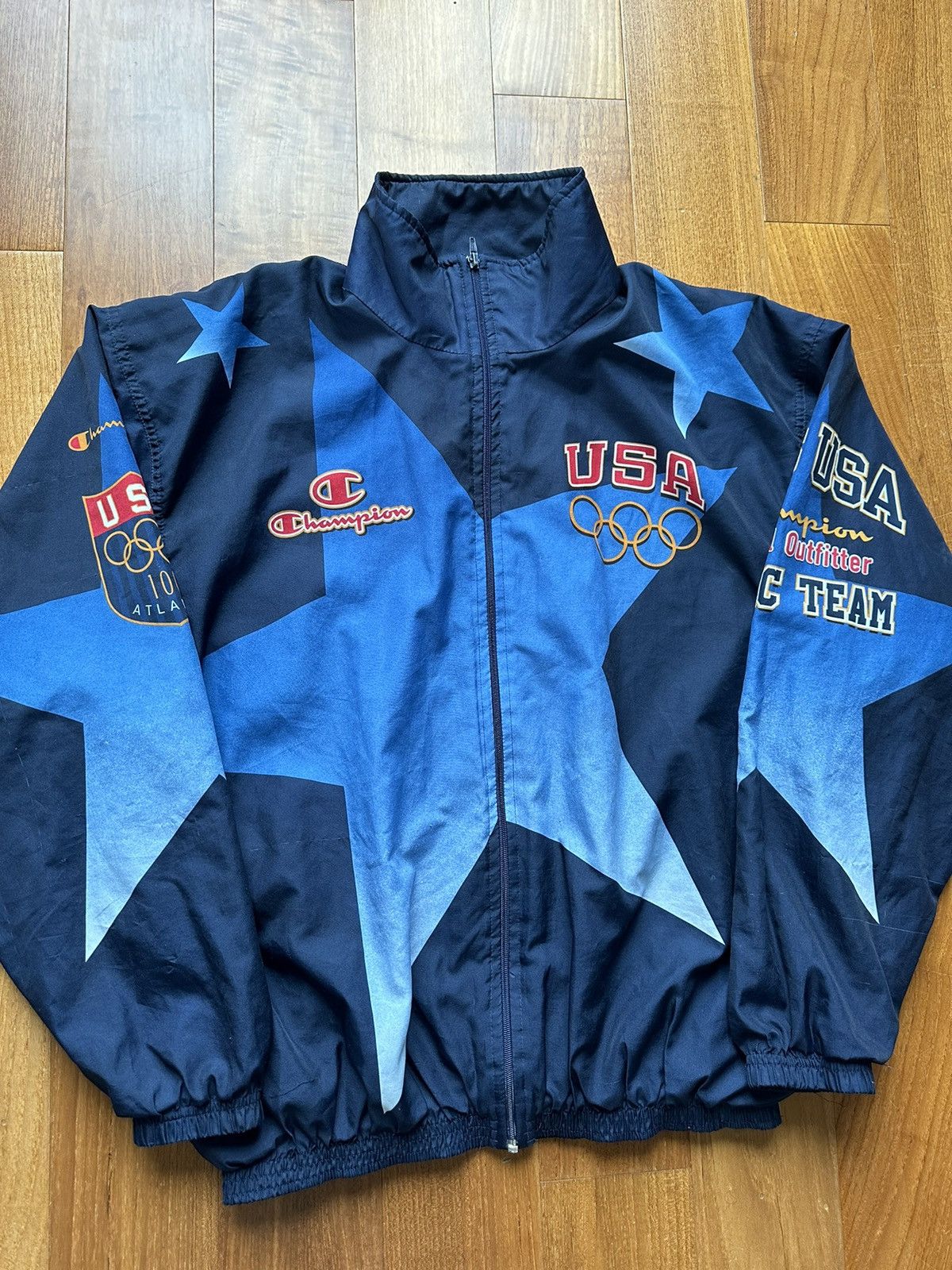 Vintage Vintage 90s Champion Olympics Dream Team Basketball Jacket Size US XXL / EU 58 / 5 - 3 Thumbnail