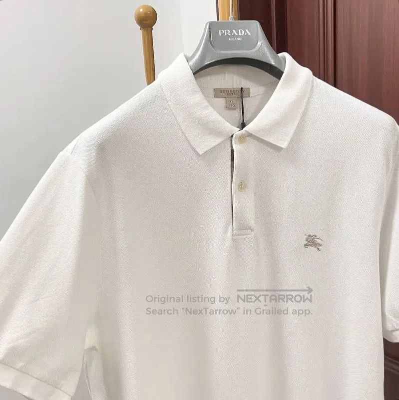 Burberry Burberry Men's Embroidered Cotton Polo Shirt. Size US XXL / EU 58 / 5 - 3 Thumbnail