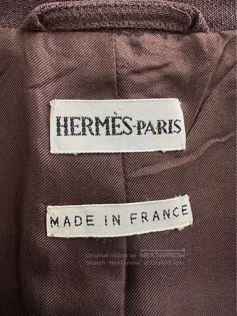 Hermes Hermes Linen casual outerwear mid-length jacket, red brown Size M / US 6-8 / IT 42-44 - 7 Thumbnail