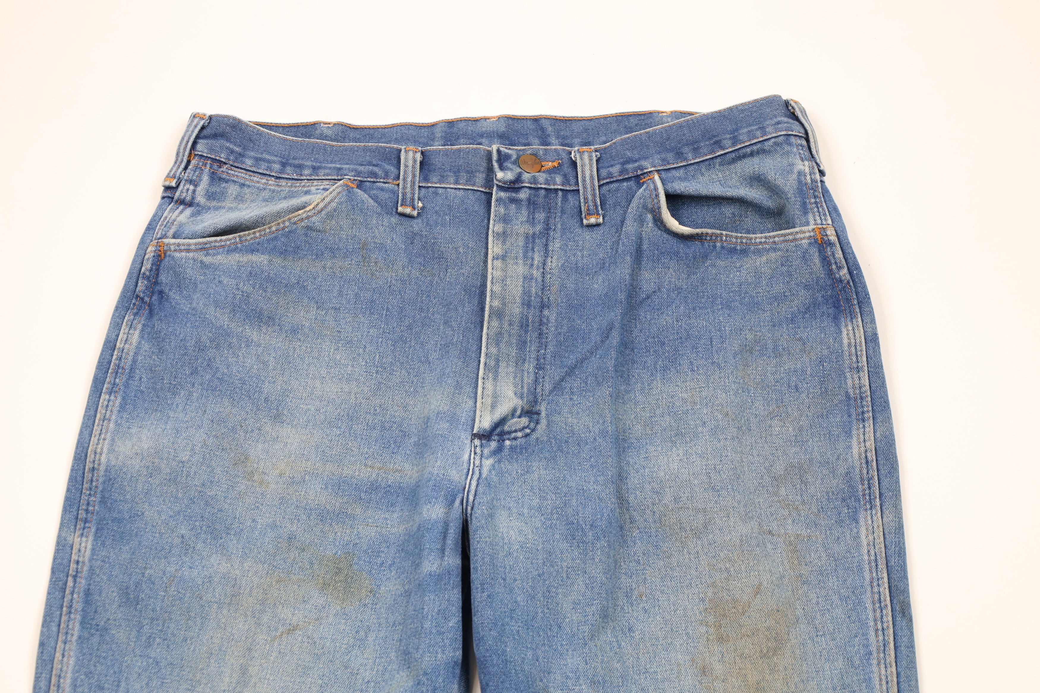 Vintage × Wrangler Vintage 90s Wrangler Wide Leg Denim Jeans Blue Cotton USA Size US 36 / EU 52 - 2 Thumbnail