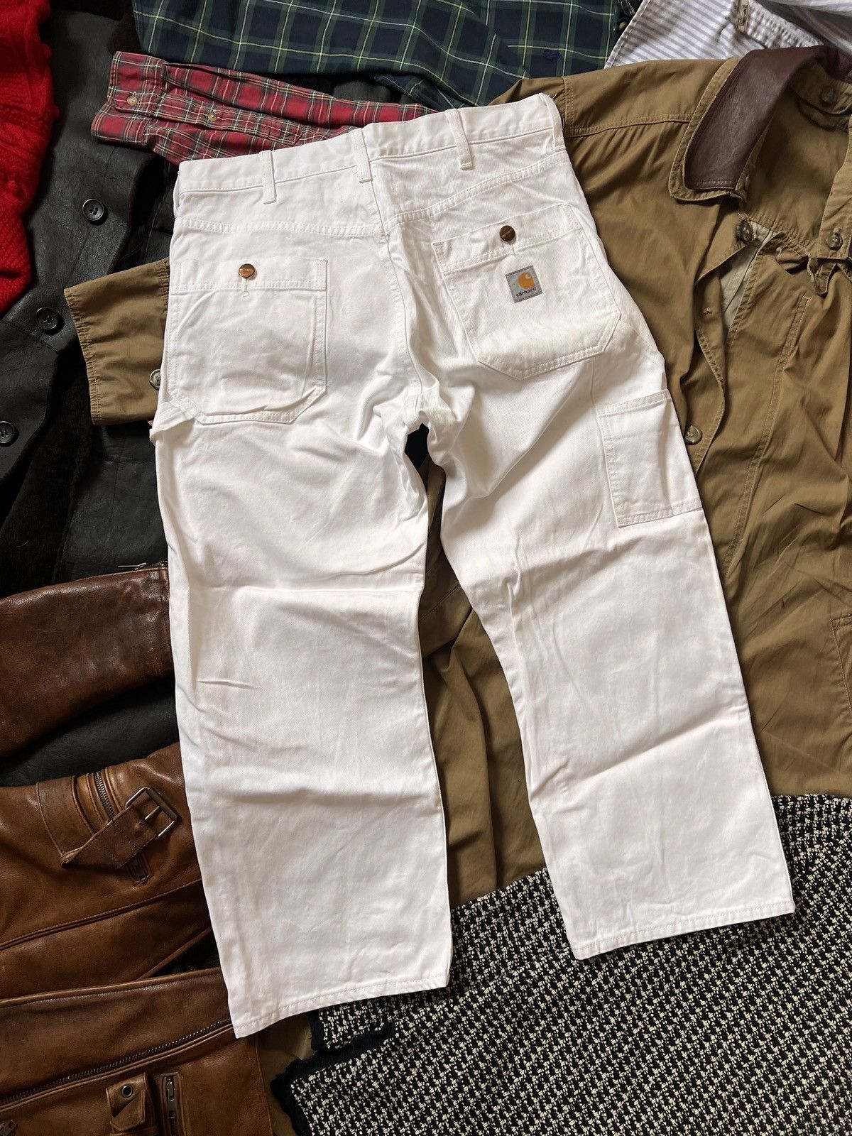 Carhartt × Junya Watanabe Junya Watanabe Carhartt Work White Denik Pants Joggers Size US 30 / EU 46 - 1 Thumbnail