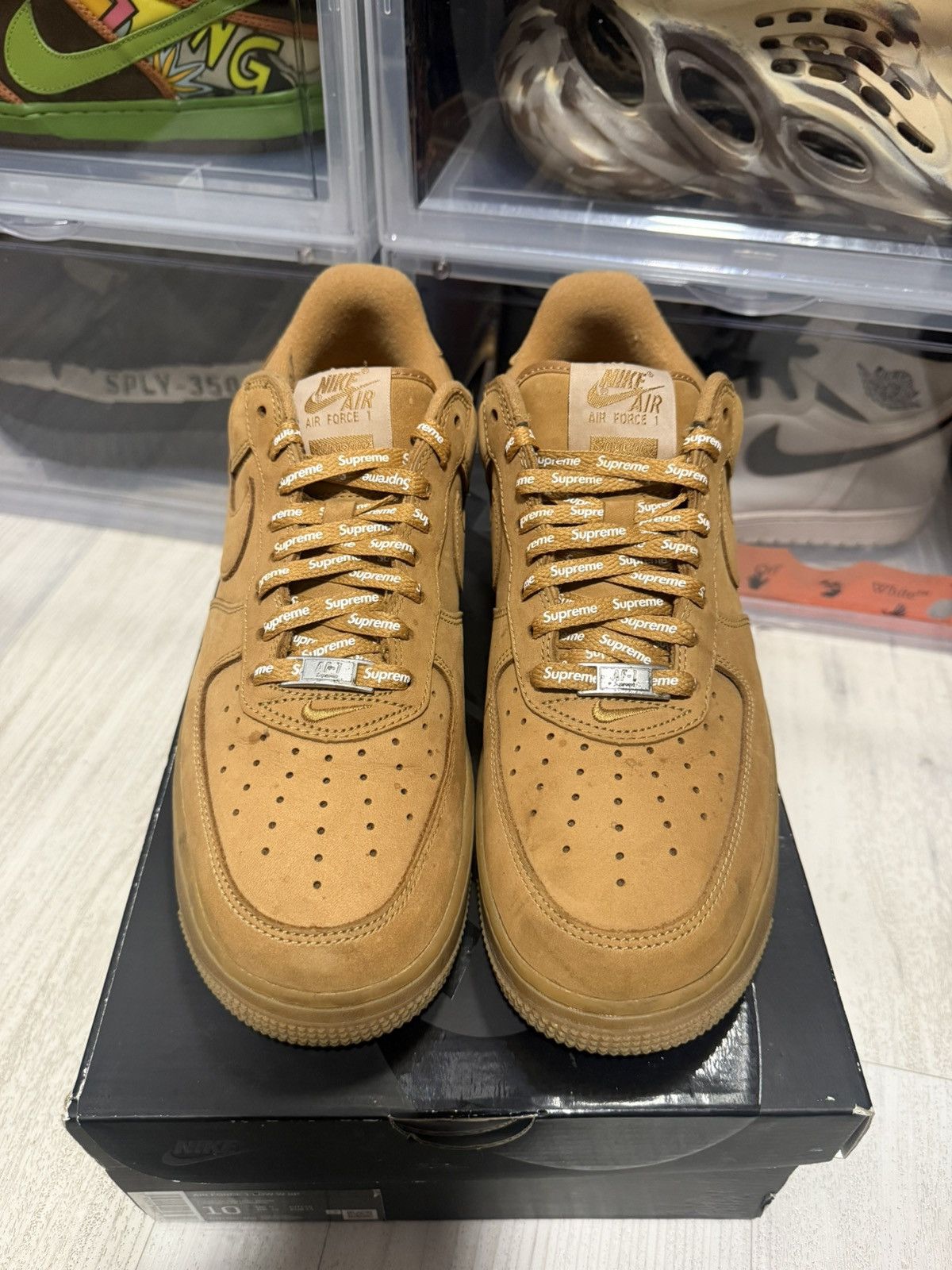 Nike × Supreme Nike x Supreme Air Force 1 Low Wheat Size US 10 / EU 43 - 4 Thumbnail