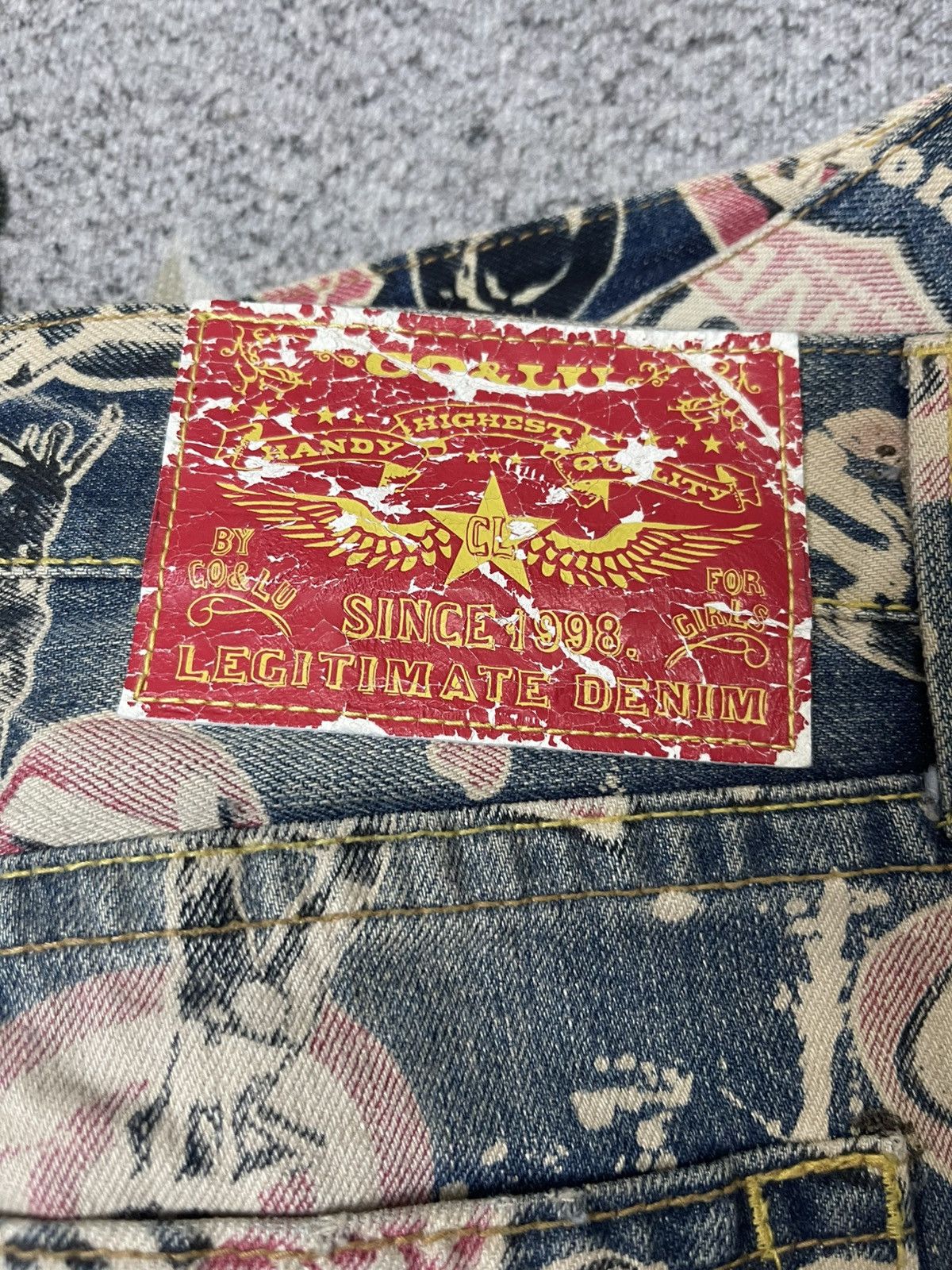 Hysteric Glamour Vintage Co & Lu Jeans Full Print Size US 31 - 10 Thumbnail