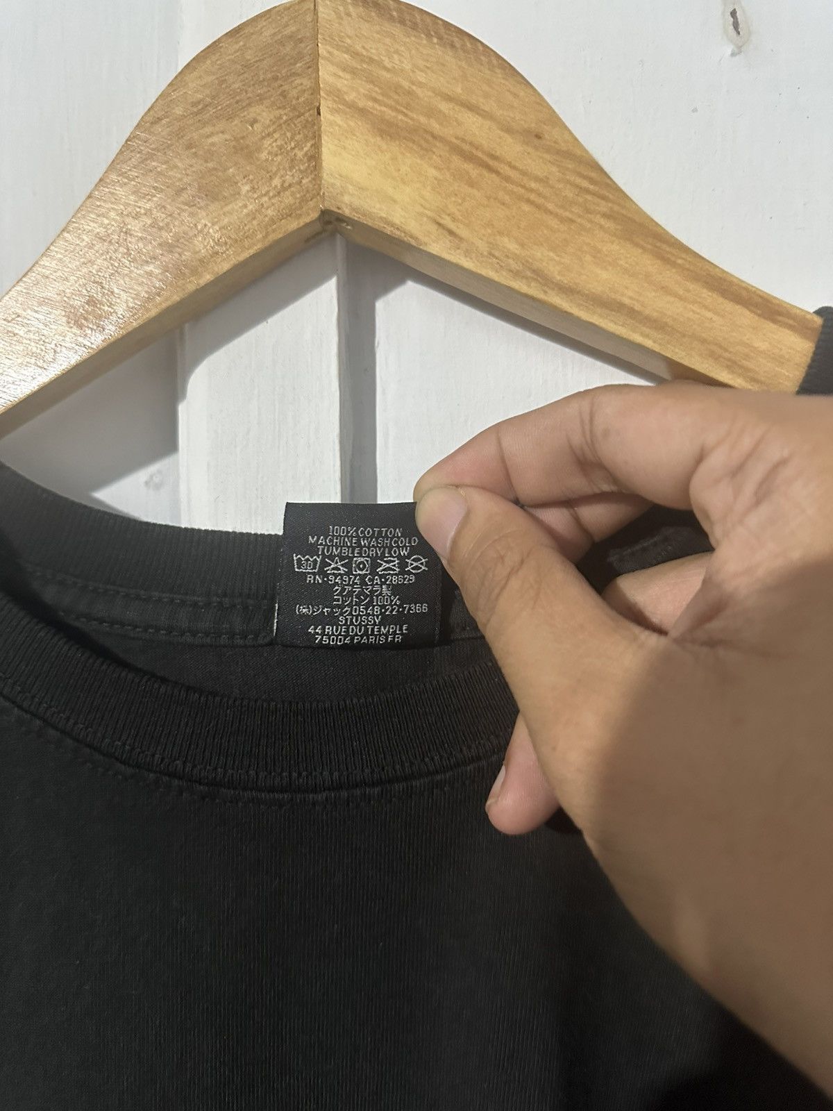 Stussy STUSSY STRIKE PIGMENT DYED BLACK TSHIRT Size US L / EU 52-54 / 3 - 4 Thumbnail