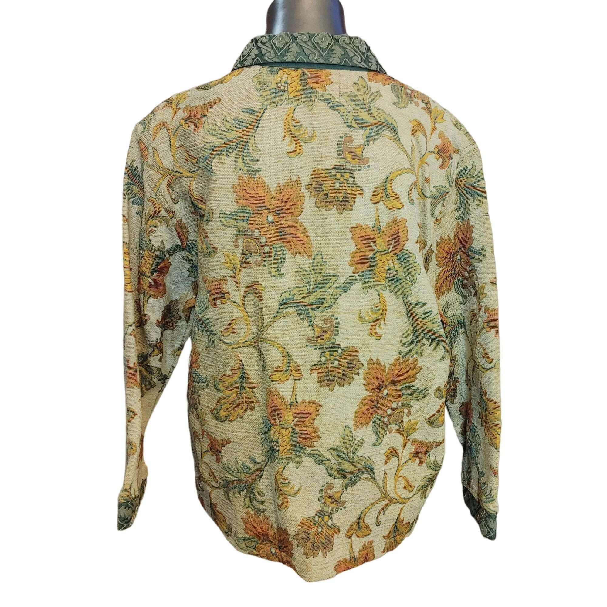 Vintage NWT Vintage TANTRUMS Womens L Floral Fall Tapestry Contrast Size L / US 10 / IT 46 - 2 Thumbnail