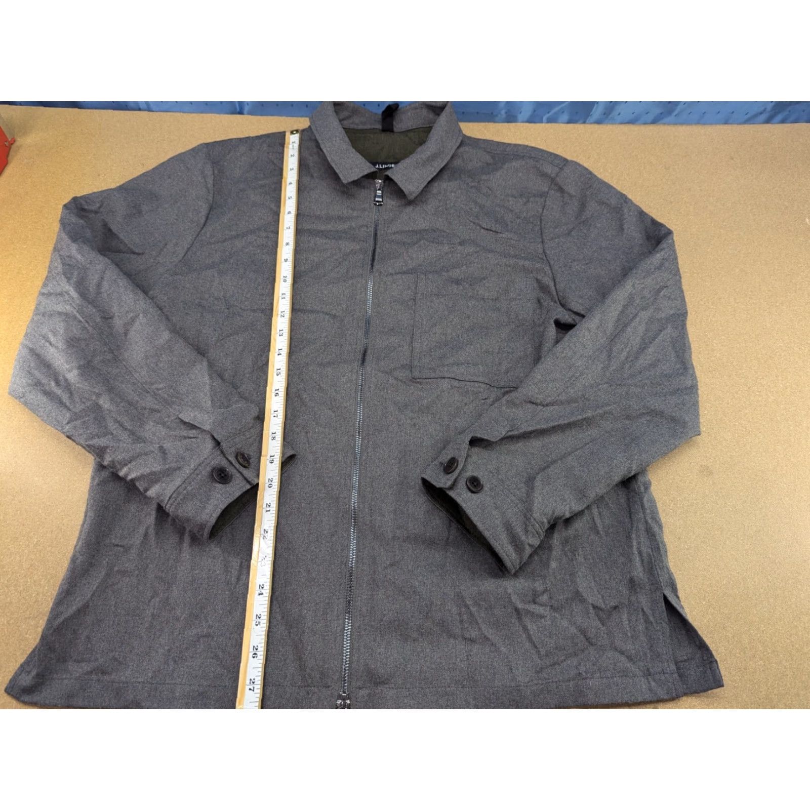 J.Lindeberg J Lindeberg JASON FLANNEL JACKET Wool Full Zip Mens XL Gray Size US XL / EU 56 / 4 - 4 Thumbnail