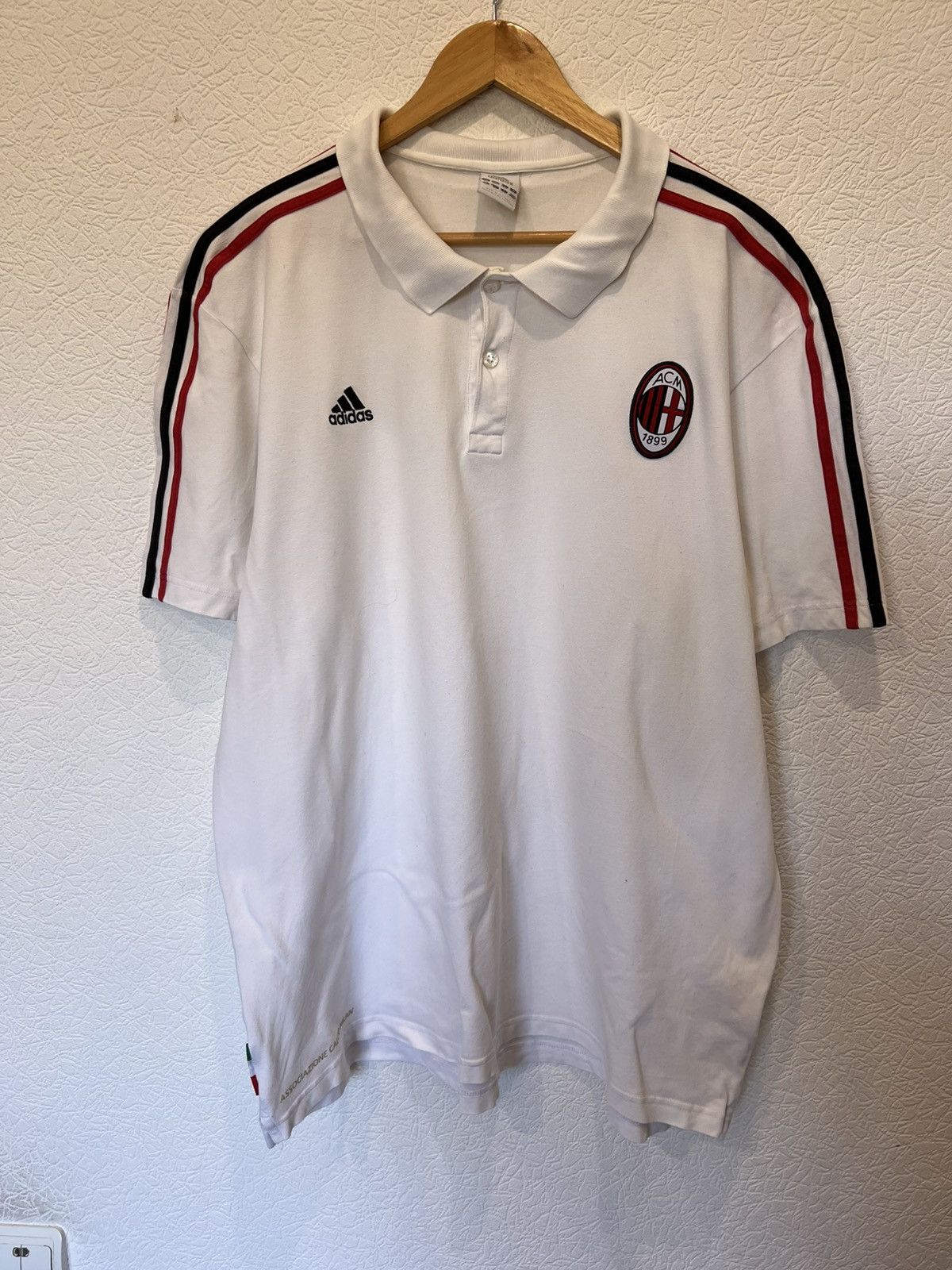 Adidas Adidas AC Milan White Polo Shirt Mens Football Soccer Size US XXL / EU 58 / 5 - 1 Thumbnail