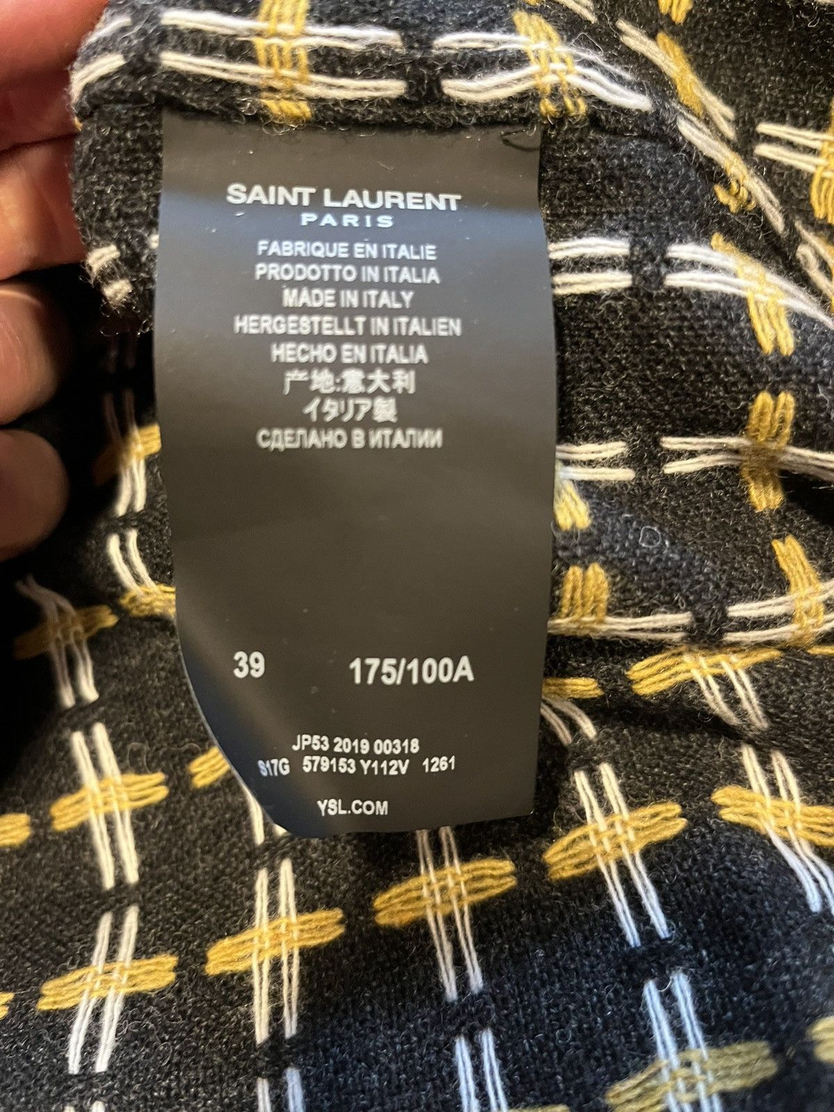 Saint Laurent Paris Saint Laurent wool embroidered shirt. Size US S / EU 44-46 / 1 - 9 Thumbnail