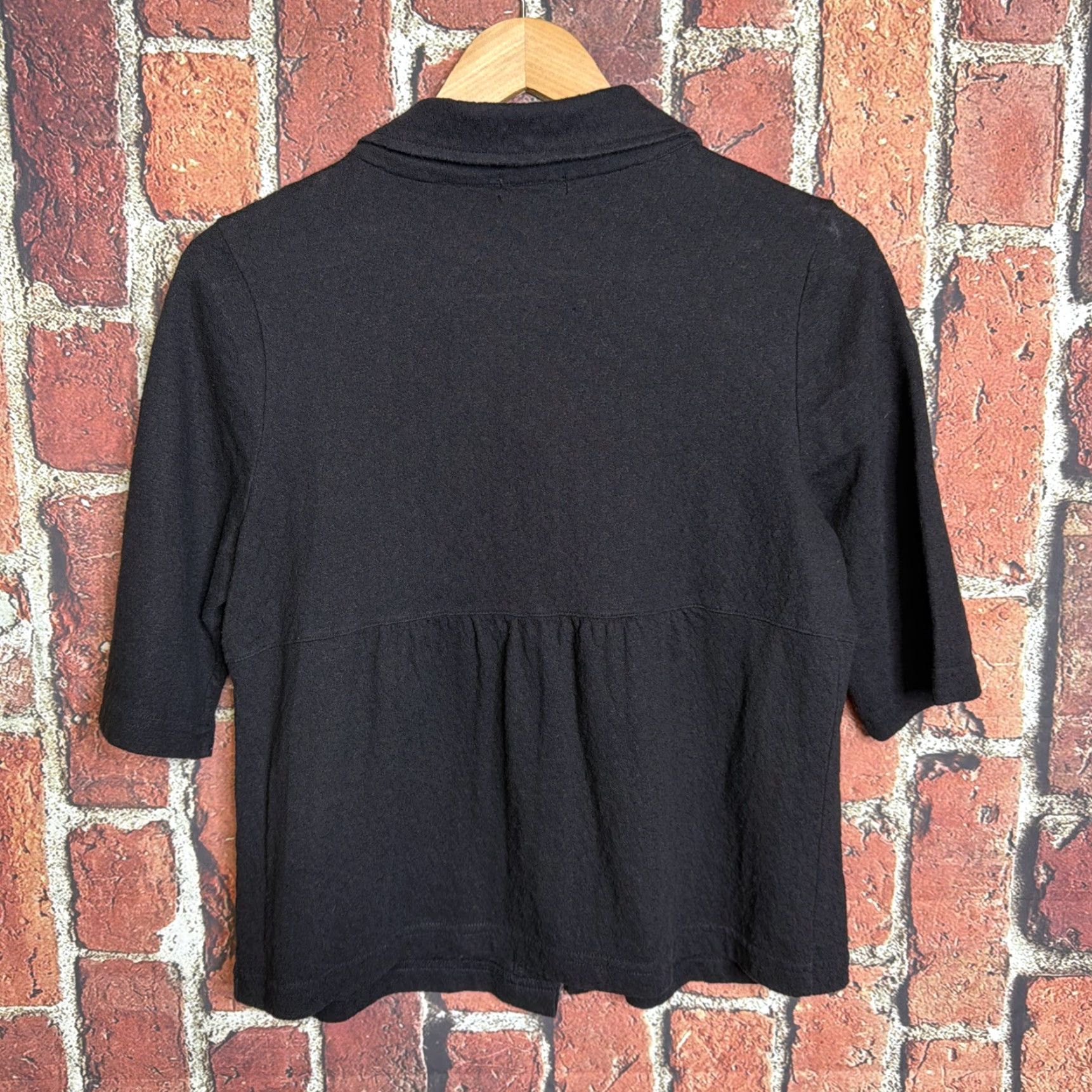 Vintage Fang Black Button Down Top XL Womens Button-Up Shirt Casual Fall Button Black Fang Women's XL Size XL / US 12-14 / IT 48-50 - 3 Thumbnail