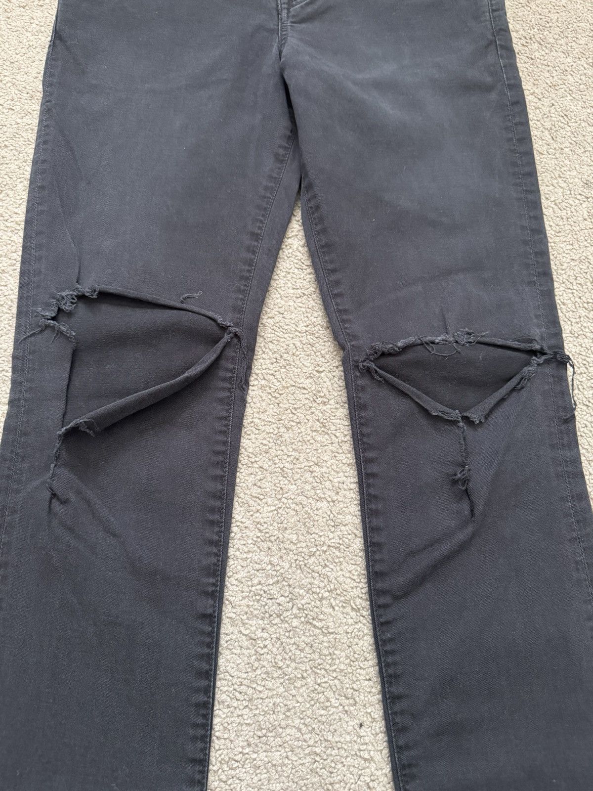 Swagger Swagger Knee Slit Skinny Black Denim Jeans Size US 28 / EU 44 - 3 Thumbnail